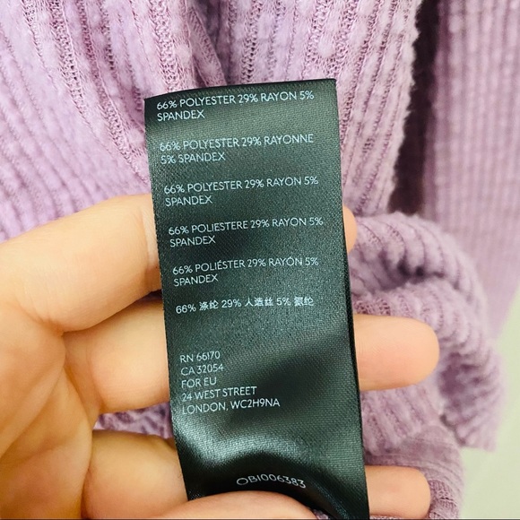 Urban Outfitters Oversized Ribbed Top Purple Sz XS - Picture 7 of 8